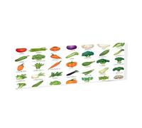 Introduction of various vegetables -Rectangular Acrylic Table Signs - Clear Custom Nameplates For Office Desk, Restaurant, Events - Smooth Edge Professional Signage.