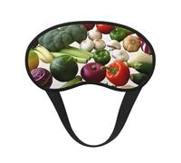 Introduction of Various Vegetables Sleep Mask for Side Sleeper, Blackout Sleep Eye Mask Comfortable Blindfold Eyeshade Soft Breathable Sleeping Mask with Elastic Strap Silk Eye Covers for Travel