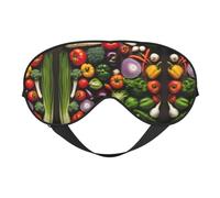 Introduction of Various Vegetables with Versatile Rest Print, Double Sided Sleeping Soft Eye Mask for Yoga Camping Soft Sleep Eye Mask
