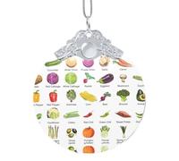 Introduction Of Various Vegetables Xmas Ornament, Hanging Ornaments For Christmas Tree Holiday Decor Creative Gifts