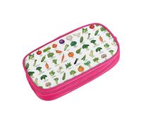 Introduction of various vegetables Zipper Pencil Case Pouch Pen Box Large Capacity Storage Bag for Office & Travel Multi-Compartment Stationery Organizer Holder Gift for Women Men 21x10.5x5 cm