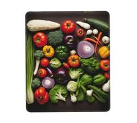 Introduction Of Vegetables Anti-Fray Stitched Edges, Premium-Textured Surface, Non-Slip Rubber Base, Gaming Mouse Mat