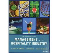 Introduction to Management in the Hospitality Industry