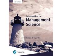 Introduction to Management Science (What's New in Operations Management)