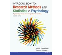 Introduction to Research Methods and Statistics in Psychology : A practical guide for the undergraduate researcher