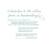 Introduction to the Letters - Featuring The Vimala Alphabet™: form in handwriting