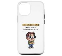 Introirtuous I'm Here To Help But I'd Rather Not Be Pixel Ar Case for iPhone 12/12 Pro