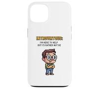 Introirtuous I'm Here To Help But I'd Rather Not Be Pixel Ar Case for iPhone 13