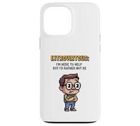 Introirtuous I'm Here To Help But I'd Rather Not Be Pixel Ar Case for iPhone 13 Pro Max