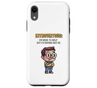 Introirtuous I'm Here To Help But I'd Rather Not Be Pixel Ar Case for iPhone XR