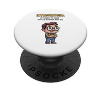 Introirtuous I'm Here To Help But I'd Rather Not Be Pixel Ar PopSockets Adhesive PopGrip