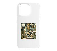 Introspective Atmosphere of a Library - En Art Culture Case for iPhone 15 Pro Max
