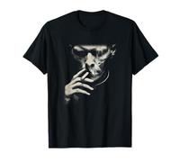 Introspective Hand to Face Abstract Portrait T-Shirt