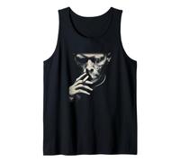 Introspective Hand to Face Abstract Portrait Tank Top
