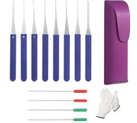 Introti 12-Piece Broken Extractor Set with Storage Case Broken K Extractor Tool Kit Includes Needles and Hooks