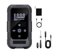 Introti 12V Mini Air Pump Type-C Charging Portable Electric Inflate Pump with Digital Pressures Gauge Illuminated Tire Inflation Pumps for Car Bike Tyre Ball Cushion Bed