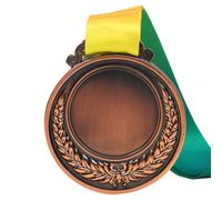 Introti 2.54 Inches Winner Award Medal with Neck Ribbon Wheat Ear Metal Medals Competition Award Medal for Competitions Party