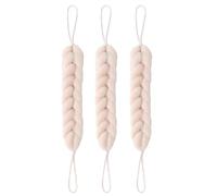 Introti 3Packs Long Stretch Back Sponge Back Scrubber Bath Shower Mesh Sponge for Men and Women (Ivory)