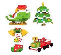 Introti 4 Pack Christmas Building Block Christmas Building Kit Gifts for (B)