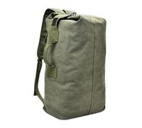 Introti Canvas Backpack Large Capacity Tactical Backpack Solid Color Duffel Bag with Adjustable Strap for Men and Women Outdoor Commuter Tourism