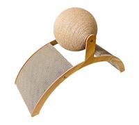 Introti Cat Scratching Ball on Stand with 360 Rotating Sisal Ball Fun and Engaging Scratch Posts with Arch Bridge for Indoor Cats and Adult Sports Use