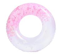 Introti Cherry Blossom Inflatable Pool Float Inflatable Swim Tube Floaties Round Intertubes Pool Floating Tubes for Summer Beach Preppy Party Supplies (White 90)