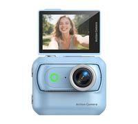 Introti Compact Panoramic Action Camera Anti-Shake WiFi Mini Sports Camera 2.0in Flip Screen with Magnetic Neck Strap for First-person View Shooting