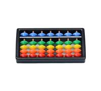 Introti Digit Standard Abacus Soroban with Colorful Beads Arithmetic Abacus Math Counting Tool for Beginners Professionals Learning Training Aid