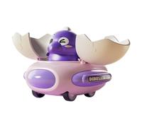 Introti Dinosaur Pull Back Car Interactive Cartoon Dinosaur Car Party Favors (Purple)