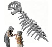 Introti Dinosaur Skeleton Costume for Kids, 3D Plush Dino Skull Outfit with Skeleton Hood, Soft & Washable Dress-Up Cape for Halloween, Parties, Photo Props, Christmas, Gifts, Playtime