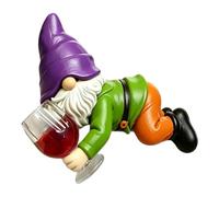 Introti Drinking Wine Faceless Garden Gnomes Outdoor Yard Gnome Statue Mini Dwarf Funny Christmas Decoration for Women Spring Summer Christmas Halloween