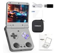 Introti Foldable Retro Handheld Game Console 3.4 Inch IPS Screen 3000mAh Battery Flip Design Portable Pocket Arcade (TF Card Is Not Included)