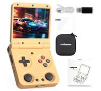 Introti Foldable Retro Handheld Game Console 3.4 Inch IPS Screen 3000mAh Battery Flip Design Portable Pocket Arcade (TF Card Is Not Included)