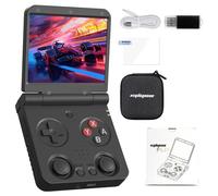 Introti Foldable Retro Handheld Game Console 3.4 Inch IPS Screen 3000mAh Battery Flip Design Portable Pocket Arcade (TF Card Is Not Included)