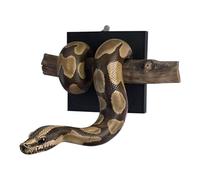 Introti Golden Ball Python Wall Sculpture Symbol of Strength & Prosperity Resin Python Hanging Wall Art Creative Pythons Walls Decoration for Living Room Bedroom Home Decor