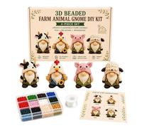 Introti Handmade Bead Art Mosaic Kit with Full Materials & Instructions Creative DIY Decoration Beginner-Friendly for Hand Embroidery Craft Enthusiasts & Decoration (D)