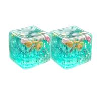 Introti Ice Cube Squishys Stress Ball, Soft Slow Rising Fidget Toy for Kids & Adults, Marine Shell Sensory Squeeze Ball, Stretchy Anxiety Relief Hand Toy, Ice Cube Fidget Cubes