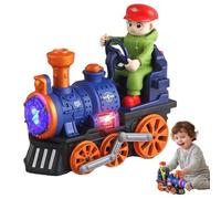 Introti Kids Electric Steam Train Toy with Realistic Steam, Lights & Sounds, Battery Powered Locomotive Engine, Universal Wheel, Spray Train for Toddlers & Boys, Gift for Ages 3+