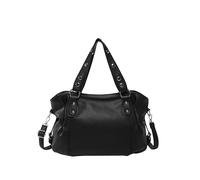 Introti Ladies PU Leather Luxury Solid Color Classic Crossbody Bag Large Capacity Top-Handle Hobo Purse Flexible Carrying Big Stylish Tote Bag Commute Working Tote Bags
