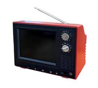 Introti Rechargeable Mini Retro TV Cartoon Player with Nostalgic Films Tiny Fake Dollhouse Television Pocket-Sized Players for Dollhouse Scenes & Collectible Decor