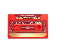 Introti Recording Voice Card Tape Voice Recorder Greeting Card Retro Cassette Tape Talking Greeting Card for College High Graduation Party