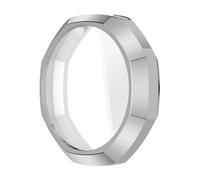 Introti Silicone Matte Octagon Mod Bumper Case for Swatch Royal Pop Modification Refit Frame Cover Pocket Watch Screen Protector for Swatch AP Royal Pop Watches Accessories (Silver)