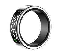 Introti Smart Ring w/Heart Rate Blood Oxygen Sleep Monitoring Step Counting (Silver 9)
