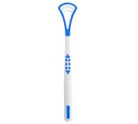 Introti Tongue Brush Plastic Tongue Scraper Tongue Cleaner Oral Cleaner Brush (Blue)