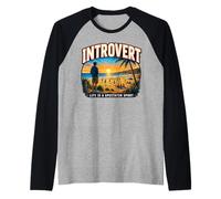 Introvert Beach Sunset Life is a Spectator Sport Raglan Baseball Tee