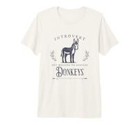 Introvert but Willing to Discuss Donkeys Funny Vintage Retro Premium T-Shirt