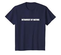 Introvert by Nature T-Shirt, Kids, Navy, 12 Years