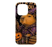 Introvert Capybara Wizard Spooky Witch Humor Case for iPhone 15 Pro