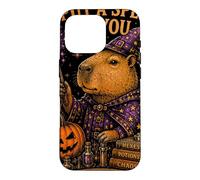 Introvert Capybara Wizard Spooky Witch Humor Case for iPhone 16 Pro