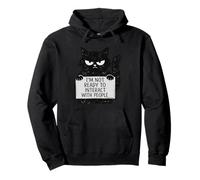 Introvert Cat I'm Not Ready To Interact People Funny Pullover Hoodie